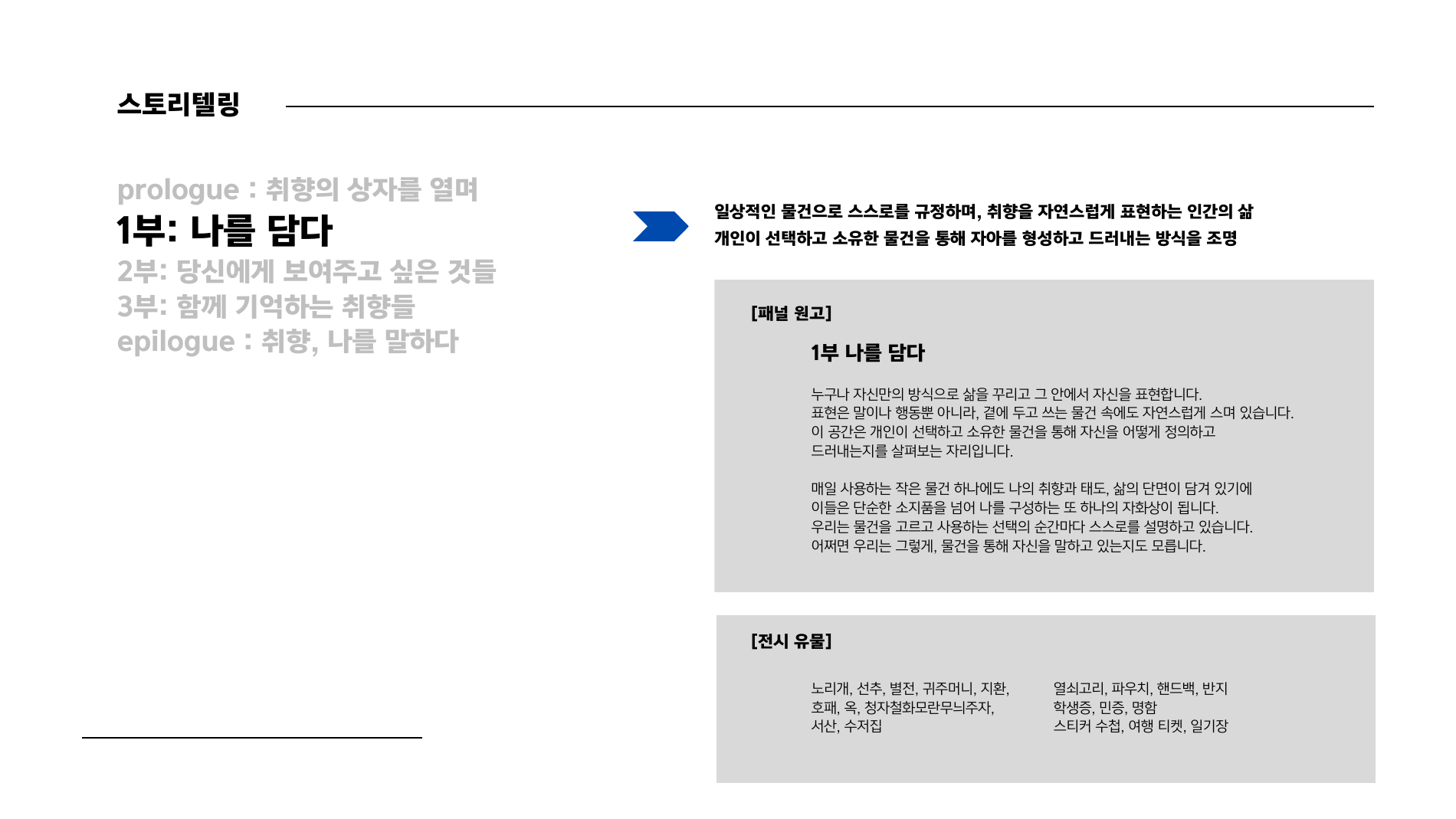 전시 《취향의 증명》 기획 3